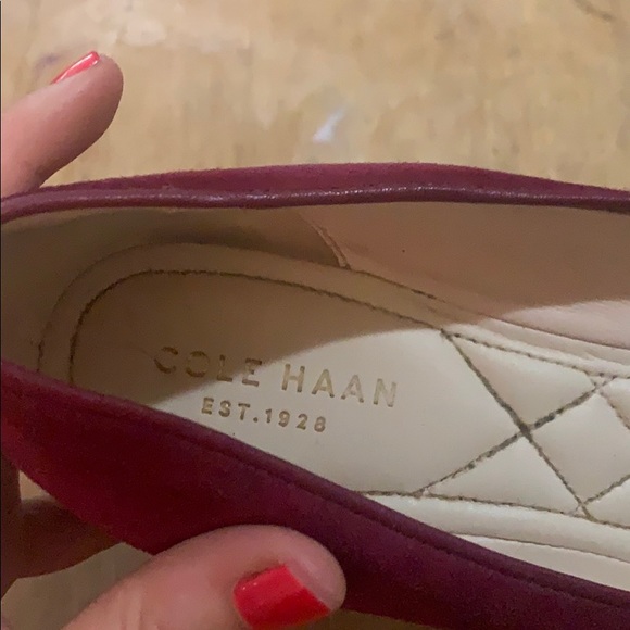 Cole Haan Tali Luxe loafer sz8.5 Cabernet suede - Picture 6 of 7